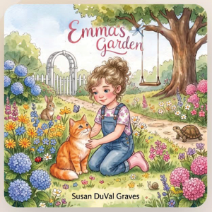 Wander into Emma's enchanting garden, where quiet beauty lingers in every corner. As seasons change and petals open, Emma learns that true magic glows in the friendships she nurtures. Whether it’s a delicate ladybug or a gentle turtle, Emma and her cat, Pumpkin, learn to slow down and find beauty in the ordinary. Together, they discover that the most stunning wonders bloom when we truly take the time to notice.